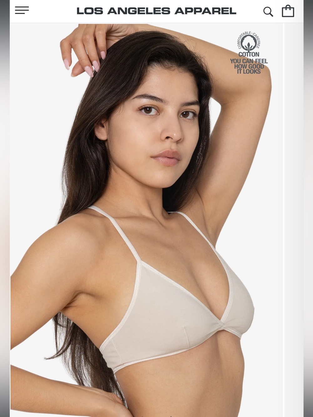 Los Angeles Apparel Crossback Triangle Bra